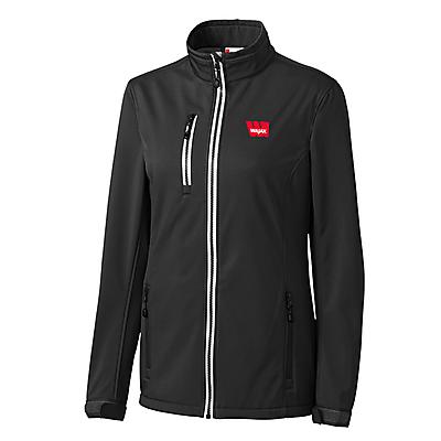 Ladies Softshell Jacket With Contrast Zipper - BLACK (BOD)